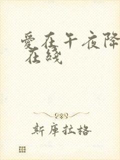 爱在午夜降临前 在线