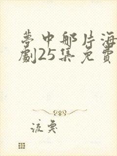 梦中那片海电视剧25集免费观看