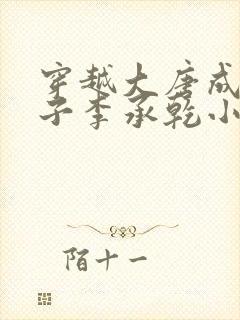 穿越大唐成为太子李承乾小说封面