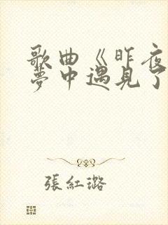 歌曲《昨夜我在梦中遇见了你》