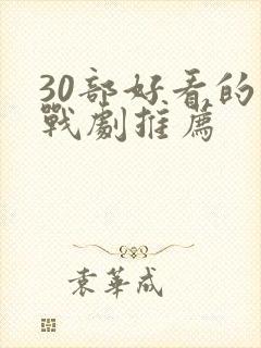 30部好看的谍战剧推荐封面