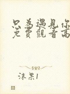 只为遇见你全集免费观看高清