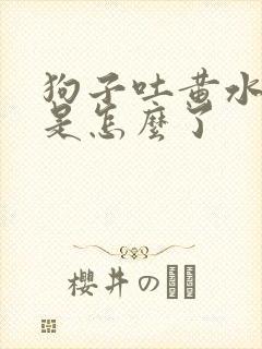 狗子吐黄水带沫是怎么了