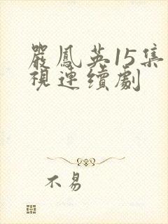 严凤英15集电视连续剧封面