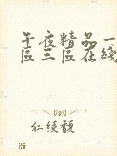 午夜精品一区二区三区在线视电影