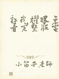 许我耀眼免费观看完整版电视剧