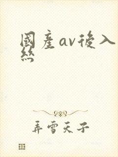 国产av后入黑丝