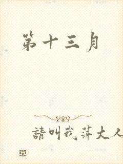 第十三月封面