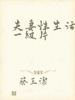 夫妻性生活黄色一级片