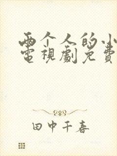 两个人的小森林电视剧免费下载