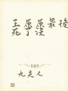 王原原最后结局死了没