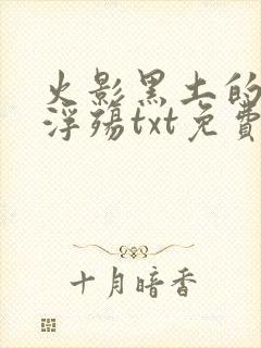 火影黑土的堕落浮殇txt免费阅读