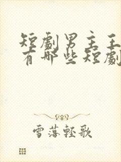 短剧男主王沐凯有哪些短剧