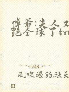 傅爷:夫人又惊艳全球了txt