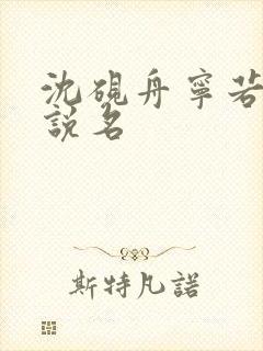 沈砚舟宁若曦小说名