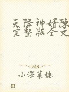 天降神婿陈黄皮完整版全文免费阅读