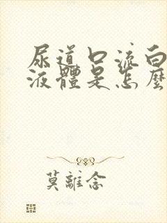 尿道口流白色的液体是怎么回事封面