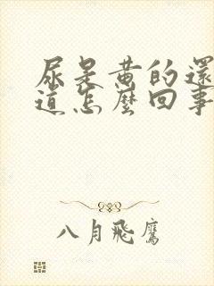 尿是黄的还有味道怎么回事