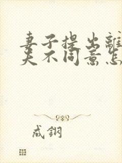 妻子提出离婚丈夫不同意怎么办