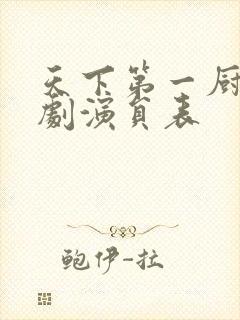 天下第一厨神短剧演员表