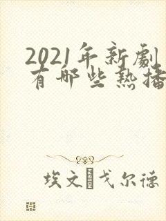 2021年新剧有哪些热播剧