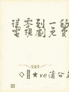 从零到一的爱情电视剧免费观看