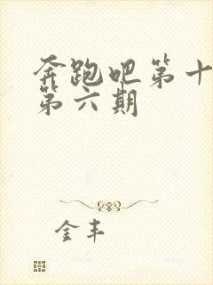 奔跑吧第十三季第六期封面