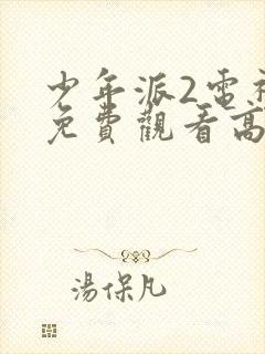 少年派2电视剧免费观看高清流畅封面