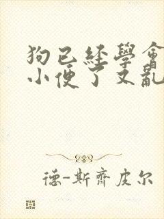 狗已经学会定点小便了又乱尿封面