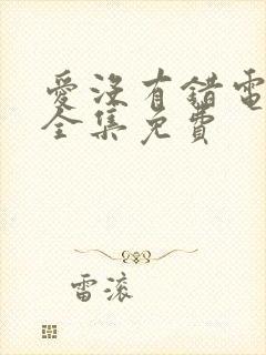 爱没有错电视剧全集免费封面