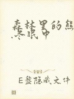 森林里的熊先生.冬眠中