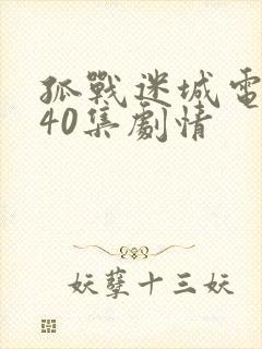 孤战迷城电视剧40集剧情封面