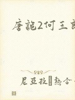 唐诡2何玉郎封面