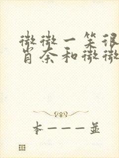 微微一笑很倾城肖奈和微微封面