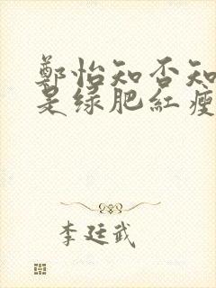 郑怡知否知否应是绿肥红瘦