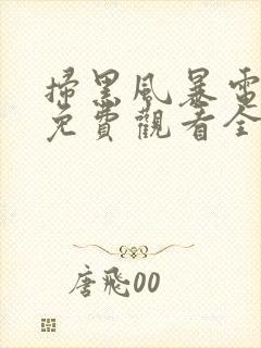 扫黑风暴电视剧免费观看全集完整版