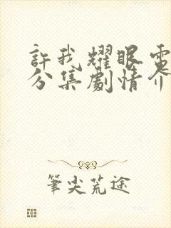 许我耀眼电视剧分集剧情介绍封面