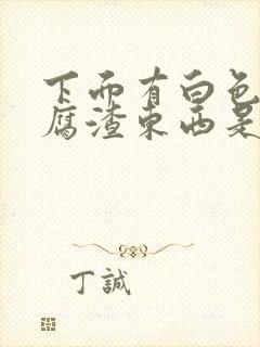 下面有白色的豆腐渣东西是什么