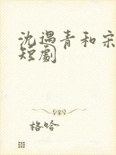 沈遇青和宋听欢短剧封面