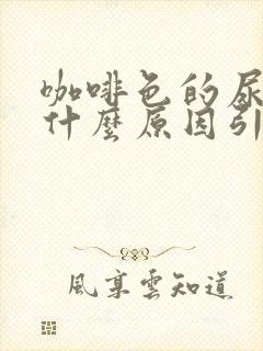 咖啡色的尿液是什么原因引起的