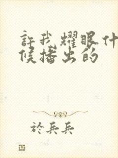 许我耀眼什么时候播出的