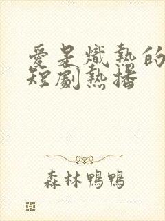 爱是炽热的秘密短剧热播