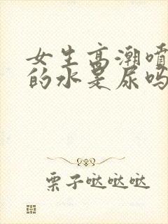 女生高潮喷出来的水是尿吗封面