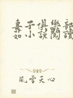 妻子俱乐部张晓茹小说阅读全文