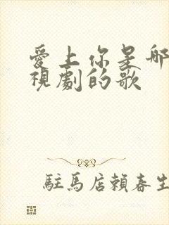 爱上你是哪个电视剧的歌