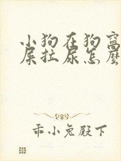 小狗在狗窝里拉屎拉尿怎么办