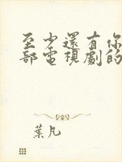 至少还有你是哪部电视剧的主题曲