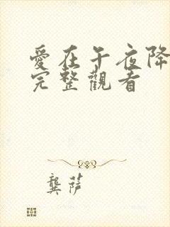 爱在午夜降临前完整观看