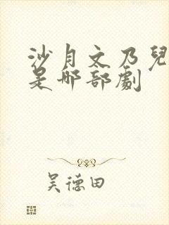 沙月文乃儿媳妇是哪部剧封面