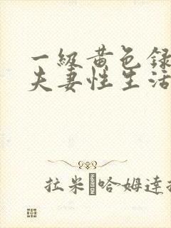 一级黄色录像片夫妻性生活封面